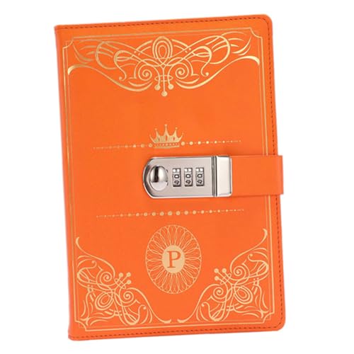 CLISPEED Vintage Stil PU Notizbuch mit Zahlenschloss Code Lock Tagebuch Journal Klassisches Orangefarbiges Passwortschloss Notizheft für Reisen Skizzen Erinnerungen für Erwachsene CLISPEED Vintage Stil PU Notizbuch mit Zahlenschloss Code Lock Tagebuch Journal Klassisches Orangefarbiges Passwortschloss Notizheft für Reisen Skizzen Erinnerungen für Erwachsene von CLISPEED