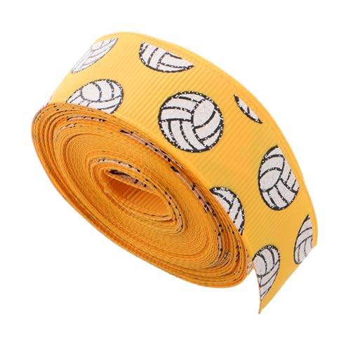 CLISPEED Volleyball Grosgrain Band Langlebiges Polyester Ripsband mit Volleyball Muster für Bastelarbeiten Sportdekorationen und Geschenkverpackungen Gelb CLISPEED Volleyball Grosgrain Band Langlebiges Polyester Ripsband mit Volleyball Muster für Bastelarbeiten Sportdekorationen und Geschenkverpackungen Gelb von CLISPEED