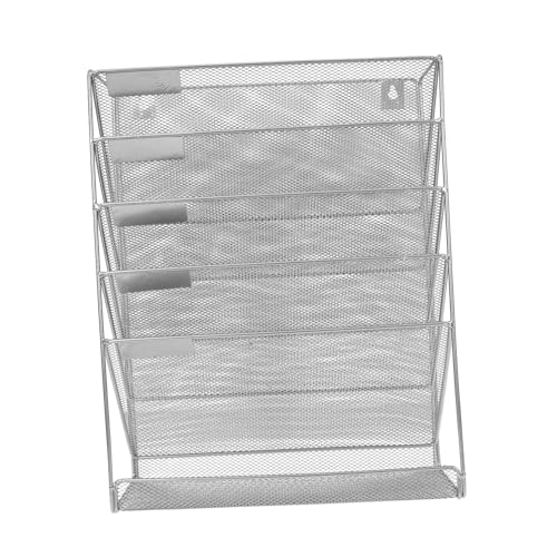 CLISPEED Wandhängender Aktenorganizer Fünf Stufiger Dokumentenablage Rack für Büro und Zuhause Langlebig und Praktisch für Ordentliche Aufbewahrung von CLISPEED