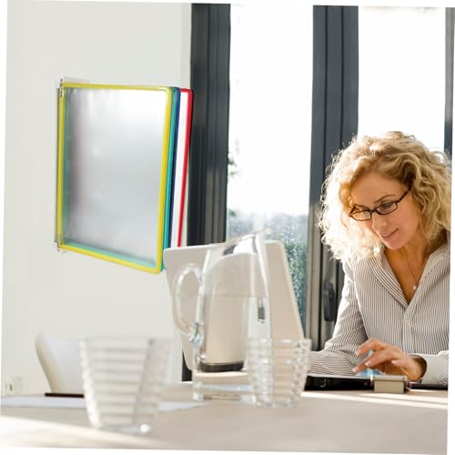 CLISPEED Wandhängender Dokumentenhalter Transparenter Wandakte Ordner Platzsparend Stabil für Bürozeitschriften Aktenaufbewahrung Organizer von CLISPEED