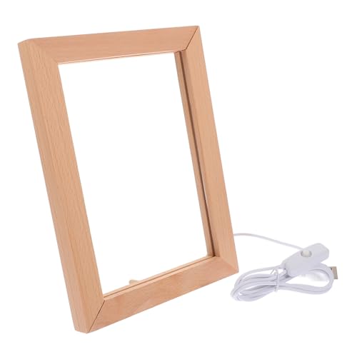 CLISPEED Warmweiß Beleuchteter Bilderrahmen aus Holz LED Fotorahmen mit Einstellbarer Helligkeit Dekorativer Retro Stil für Wohnzimmer und Schlafzimmer Stimmungsvolle Licht Dekoration CLISPEED Warmweiß Beleuchteter Bilderrahmen aus Holz LED Fotorahmen mit Einstellbarer Helligkeit Dekorativer Retro Stil für Wohnzimmer und Schlafzimmer Stimmungsvolle Licht Dekoration von CLISPEED