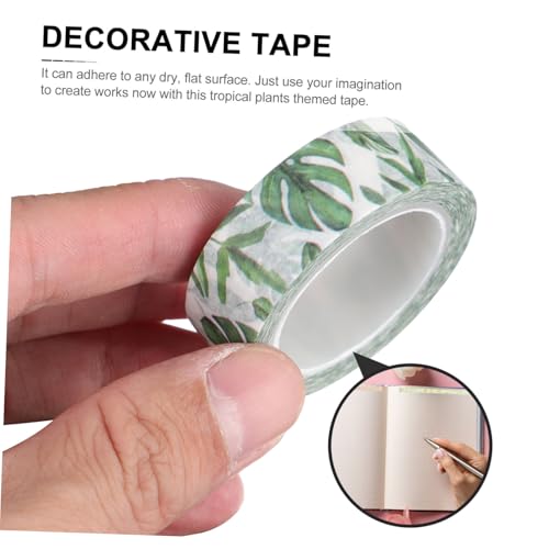 CLISPEED Washi Tape Pflanzenmotiv Klebeband Tropische Dekoratives DIY Scrapbooking Zubehör für Notizbücher Geschenkverpackung CLISPEED Washi Tape Pflanzenmotiv Klebeband Tropische Dekoratives DIY Scrapbooking Zubehör für Notizbücher Geschenkverpackung von CLISPEED