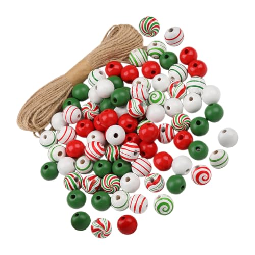 CLISPEED Weihnachtliche Holzperlen mit Hanfseil Große Holzperlen zum Auffädeln für DIY Girlanden Handgefertigte Dekorationen und Schmuckherstellung Vielseitiges Bastelzubehör für CLISPEED Weihnachtliche Holzperlen mit Hanfseil Große Holzperlen zum Auffädeln für DIY Girlanden Handgefertigte Dekorationen und Schmuckherstellung Vielseitiges Bastelzubehör für von CLISPEED