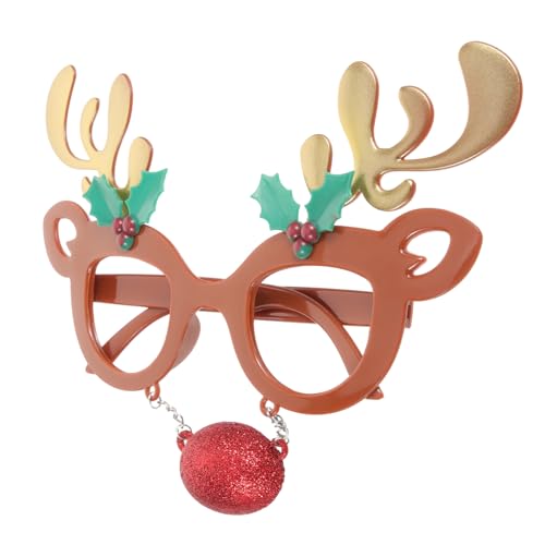CLISPEED Weihnachtliche Partybrille Kreative Weihnachtsbrillen Deko Funktionsbrille für Erwachsene Lustige Leichte Weihnachts Accessoires für Fest Fotosession von CLISPEED