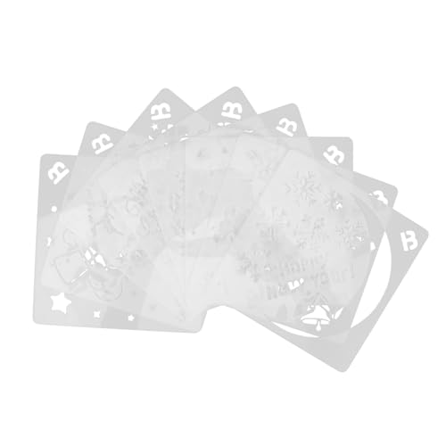 CLISPEED Weihnachtliche Spray Schablonen Teilig Dekorative Malschablonen mit Feinen Mustern Wiederverwendbar für DIY Scrapbooking Karten und Kreative Weihnachtsdekorationen von CLISPEED