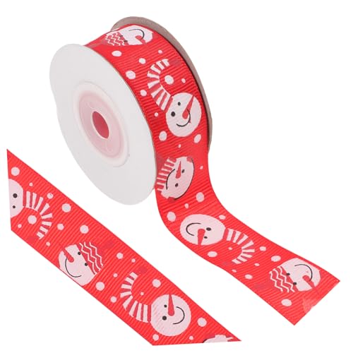 CLISPEED Weihnachtliches Geschenkband Schneemann Rot Geschenkverpackungsband Weihnachtsbaum Deko Schleife DIY Bastelband für Geschenkbox und Blumenarrangements CLISPEED Weihnachtliches Geschenkband Schneemann Rot Geschenkverpackungsband Weihnachtsbaum Deko Schleife DIY Bastelband für Geschenkbox und Blumenarrangements von CLISPEED