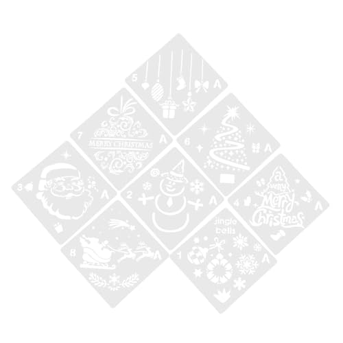CLISPEED Weihnachts Schablonen Pet Wiederverwendbar Robust Malschablonen DIY Wandmalerei Vorlage für Kreative Weihnachtsmotive Zuhause Dekoration CLISPEED Weihnachts Schablonen Pet Wiederverwendbar Robust Malschablonen DIY Wandmalerei Vorlage für Kreative Weihnachtsmotive Zuhause Dekoration von CLISPEED