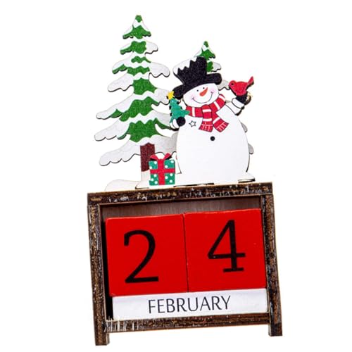 CLISPEED Weihnachtsdeko Holz Schneemann Countdown Kalender Kreativer Desktop Kalender mit Verstellbaren Holzblöcken Festliche Deko für Zuhause Büro Bar und Geschenke CLISPEED Weihnachtsdeko Holz Schneemann Countdown Kalender Kreativer Desktop Kalender mit Verstellbaren Holzblöcken Festliche Deko für Zuhause Büro Bar und Geschenke von CLISPEED