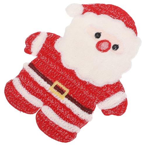 CLISPEED Weihnachtsmann Stickerei Aufnäher Große Santa Claus Applikation für Kleidung Taschen Hüte Festliche Diy Accessoires für Weihnachten Langlebig und Leicht zu Nähen von CLISPEED