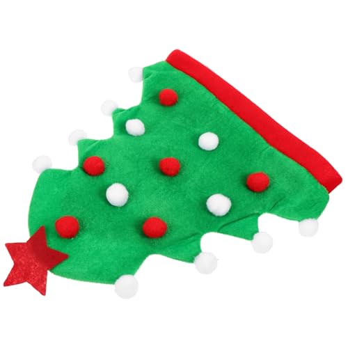 CLISPEED Weihnachtsmütze Grün Weihnachtsbaum Hut Karneval Foto Requisite Weicher Unisex Nikolausmütze Festliche Kopfbedeckung Für Weihnachtsfeiern von CLISPEED