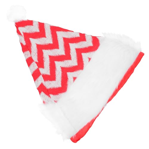 CLISPEED Weihnachtsmütze Santa Hut aus Leichtem Rote Streifen Kuschelig Warm Festliches Kostümzubehör für Weihnachtsfeier Unisex Partyhut Bequem und Tragbar CLISPEED Weihnachtsmütze Santa Hut aus Leichtem Rote Streifen Kuschelig Warm Festliches Kostümzubehör für Weihnachtsfeier Unisex Partyhut Bequem und Tragbar von CLISPEED