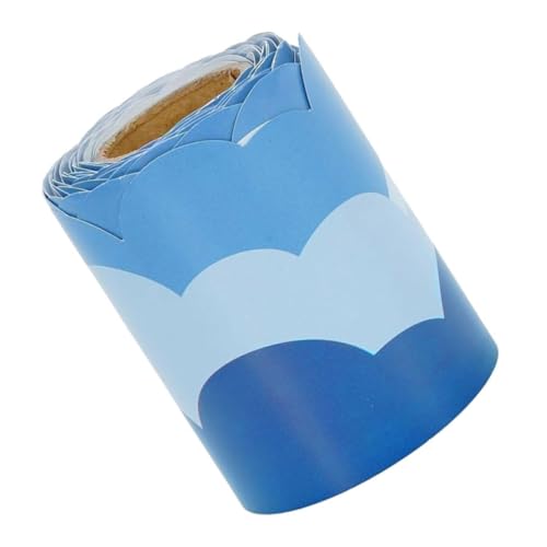 CLISPEED Wolkenförmiger Papierrand Blau für Klassenzimmer Selbstklebend für Dekoration von Tafeln und Wänden und CLISPEED Wolkenförmiger Papierrand Blau für Klassenzimmer Selbstklebend für Dekoration von Tafeln und Wänden und von CLISPEED