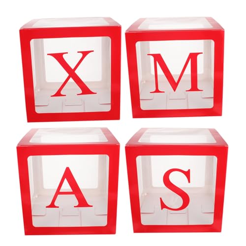CLISPEED Xmas Luftballonbox aus Hochwertigem Karton und PVC Einfache Montage Wiederverwendbar für Weihnachtsfeiern Partydeko und Geschenkverpackung zu Hause Büro CLISPEED Xmas Luftballonbox aus Hochwertigem Karton und PVC Einfache Montage Wiederverwendbar für Weihnachtsfeiern Partydeko und Geschenkverpackung zu Hause Büro von CLISPEED