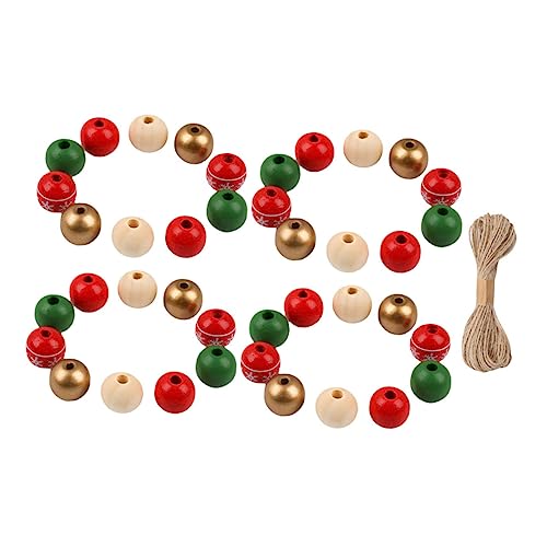 CLISPEED Xmas Wood Beads Bunte Holzperlen mit Natur Makramee Schnur für DIY Weihnachtsdeko Schmuckherstellung und Kreative Bastelprojekte CLISPEED Xmas Wood Beads Bunte Holzperlen mit Natur Makramee Schnur für DIY Weihnachtsdeko Schmuckherstellung und Kreative Bastelprojekte von CLISPEED