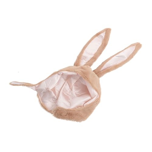 CLISPEED weihnachtsmütze weihnachtskopfbedeckung cosy trendy lustige Golfhüte Ohrenhüte kopfschmuck Hutschachtel Ostern Kopfbedeckung Hasenohren als Kopfbedeckung PP-Baumwolle Light Brown von CLISPEED
