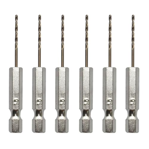 CLKE 6 x 1,5 mm Sechskantschaftbohrer, Sechskantschaftbohrer, für Präzisionsbohraufgaben, 1/4-Zoll-Sechskantschaft – ideal für Holz, Metall, Kunststoff CLKE 6 x 1,5 mm Sechskantschaftbohrer, Sechskantschaftbohrer, für Präzisionsbohraufgaben, 1/4-Zoll-Sechskantschaft – ideal für Holz, Metall, Kunststoff von CLKE