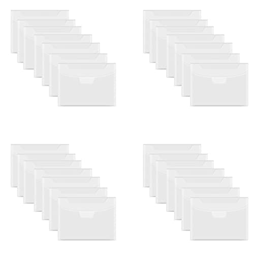 CLOSOFIBA 80 Stücke Durchsichtige Aufbewahrungstasche für Stempel und Stanzformen, Wiederverschließbare Aufbewahrungstasche, Großer Umschlag, für DIY Scrapbooking, Papierkarten von CLOSOFIBA