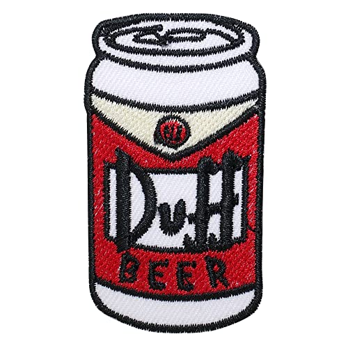 CLOVER INTER Duff Beer Can Aufnäher zum Aufbügeln, bestickt, für Jeans, Kleidung, Taschen, Jacken, Mützen von CLOVER INTER