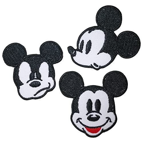 CLOVER INTER Mickey-Aufnäher zum Aufbügeln, bestickt, für Jeans, Kleidung, Taschen, Jacken, Mützen, 3 Stück CLOVER INTER Mickey-Aufnäher zum Aufbügeln, bestickt, für Jeans, Kleidung, Taschen, Jacken, Mützen, 3 Stück von CLOVER INTER