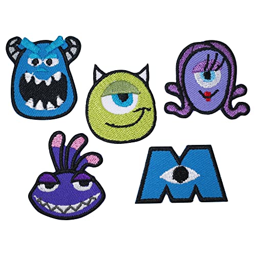 CLOVER INTER Monsters Inc. Aufnäher, zum Aufbügeln, bestickt, für Jeans, Kleidung, Taschen, Jacken, Kappen, 5 Stück CLOVER INTER Monsters Inc. Aufnäher, zum Aufbügeln, bestickt, für Jeans, Kleidung, Taschen, Jacken, Kappen, 5 Stück von CLOVER INTER