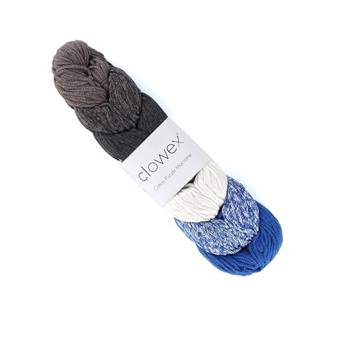 Clowex Makramee-Schnur aus Baumwolle, 7 Farben, 3 mm x 218 m, buntes Makramee-Garn, Regenbogen-Bastelschnur, mehrfarbiges Makramee-Seil zum Häkeln und Stricken Clowex Makramee-Schnur aus Baumwolle, 7 Farben, 3 mm x 218 m, buntes Makramee-Garn, Regenbogen-Bastelschnur, mehrfarbiges Makramee-Seil zum Häkeln und Stricken von CLOWEX