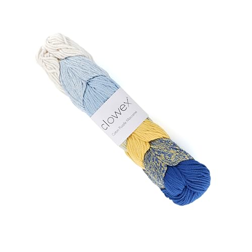 Clowex Makramee-Schnur aus Baumwolle, 7 Farben, 3 mm x 218 m, buntes Makramee-Garn, Regenbogen-Bastelschnur, mehrfarbiges Makramee-Seil zum Häkeln und Stricken Clowex Makramee-Schnur aus Baumwolle, 7 Farben, 3 mm x 218 m, buntes Makramee-Garn, Regenbogen-Bastelschnur, mehrfarbiges Makramee-Seil zum Häkeln und Stricken von CLOWEX