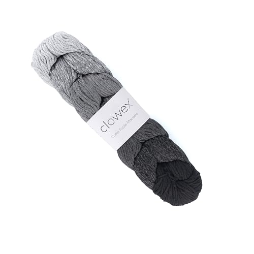 Clowex Makramee-Schnur aus Baumwolle, 7 Farben, Farbverlauf, 3 mm x 218 m, buntes Makramee-Garn, Regenbogen-Bastelschnur, mehrfarbiges Makramee-Seil zum Häkeln und Stricken von CLOWEX