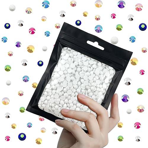 CLRDIVA 1000 Stück weiße Strasssteine mit flacher Rückseite, Harz-Strasssteine, flache Rückseite, keine Hotfix, Großhandelssteine, Diamanten zum Basteln, Becher, Gesicht, Augen, Make-up, Nägel CLRDIVA 1000 Stück weiße Strasssteine mit flacher Rückseite, Harz-Strasssteine, flache Rückseite, keine Hotfix, Großhandelssteine, Diamanten zum Basteln, Becher, Gesicht, Augen, Make-up, Nägel von CLRDIVA