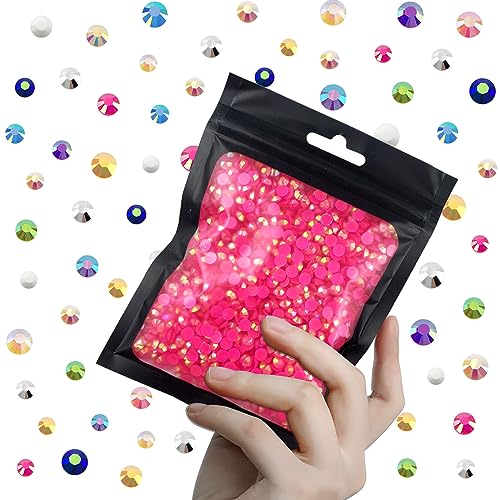 CLRDIVA 3000pcs 5mm Hot Pink AB Flatback Resin Rhinestones Bulk Jelly Gems Flat Back Crystals Non Hotfix Wholesale Stones Diamonds for Crafts Tumblers Face Eye Makeup Nails Bling DIY Decoration CLRDIVA 3000pcs 5mm Hot Pink AB Flatback Resin Rhinestones Bulk Jelly Gems Flat Back Crystals Non Hotfix Wholesale Stones Diamonds for Crafts Tumblers Face Eye Makeup Nails Bling DIY Decoration von CLRDIVA