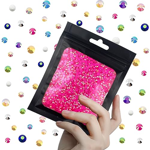 CLRDIVA 5000pcs 3mm Hot Pink AB Flatback Resin Rhinestones Bulk Jelly Gems Flat Back Crystals Non Hotfix Wholesale Stones Diamonds for Crafts Tumblers Face Eye Makeup Nails Bling DIY Decoration von CLRDIVA