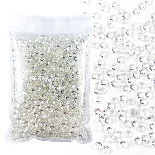 Harz-Strasssteine, rund, flache Rückseite, Gelee-Strasssteine für Bastelarbeiten, Gesichts-Make-up-Tassen (5 mm, transparent), 3000 Stück von CLRDIVA