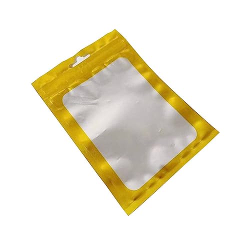 CLSSLVVBN 100 Stück Nachsorgebeutel Sorgen für Frische Polyethylen Material zum Verpacken von Kaffeebohnen Leichte Handyhülle, Gold, 7.5 x 12 cm von CLSSLVVBN