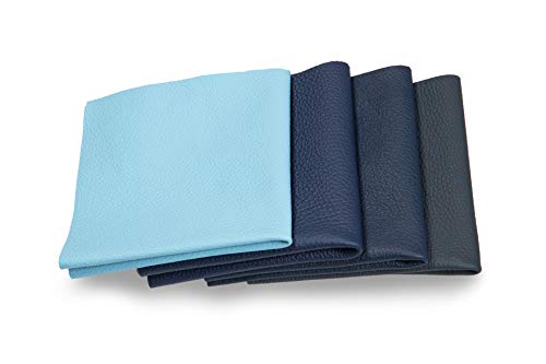 Lederstücke - Variierende Lederbündel in verschiedenen blauen Farbtönen, Leder Zuschnitt, Extra Große Stücke, Hochwertig zum Nähen, Lederverarbeitung, Basteln, Beziehen, Deko, 0,6Kg - min. DIN A1 Lederstücke - Variierende Lederbündel in verschiedenen blauen Farbtönen, Leder Zuschnitt, Extra Große Stücke, Hochwertig zum Nähen, Lederverarbeitung, Basteln, Beziehen, Deko, 0,6Kg - min. DIN A1 von CLUB4BRANDS