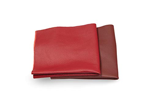 Lederstücke - Variierende Lederbündel in verschiedenen roten Farbtönen, Leder Zuschnitt, Extra Große Stücke, Hochwertig zum Nähen, Lederverarbeitung, Basteln, Beziehen, Deko, 1Kg - min. DIN A6 Lederstücke - Variierende Lederbündel in verschiedenen roten Farbtönen, Leder Zuschnitt, Extra Große Stücke, Hochwertig zum Nähen, Lederverarbeitung, Basteln, Beziehen, Deko, 1Kg - min. DIN A6 von CLUB4BRANDS