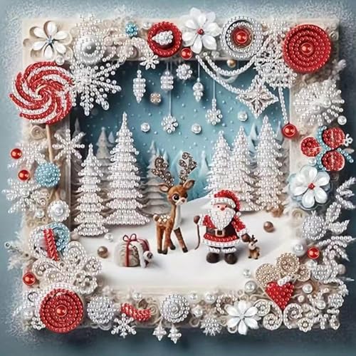 CLYCTIP diamond painting für erwachsene, Diamant Kits für Erwachsene, Diamant Kunst Kits für Home Wall Decor 30cm*30cm (white) von CLYCTIP