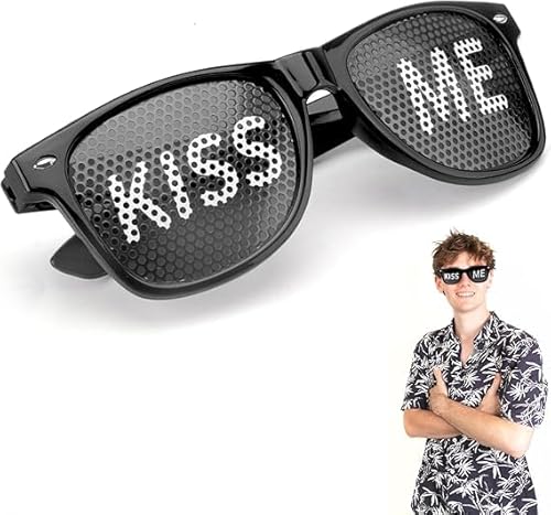 CLZEPHYR Partybrille Motiv KISS ME Sonnenbrille Party Brille Fasching Partybrille Rave Brille Sonnenbrille Fasching Party Brille für Partys, Clubs, Malle und Karneval, Foto Requisiten CLZEPHYR Partybrille Motiv KISS ME Sonnenbrille Party Brille Fasching Partybrille Rave Brille Sonnenbrille Fasching Party Brille für Partys, Clubs, Malle und Karneval, Foto Requisiten von CLZEPHYR