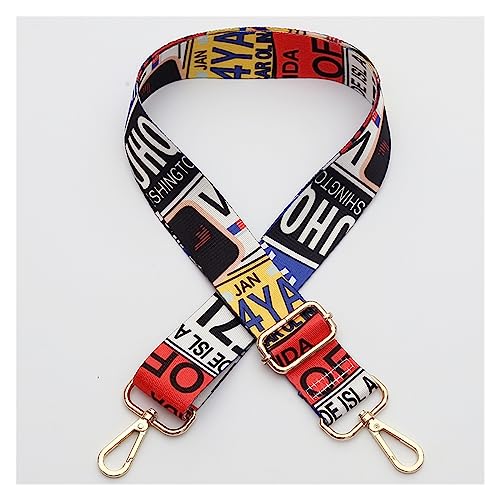 Taschenkette Taschengurt for Handtaschen, Damen, Schulter, Umhängetasche, Messenger-Taschen, Riemen, Taschenzubehör, Tasche, breiter Verstellbarer Riemen Schulterriemen (Color : NO.360 Gold Hook) von CLoxks