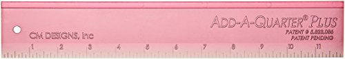 CM Designs Ruler 12" Plus Pink Lineal 30,5 cm Add-A-Quarter PlusPk, Rose von Clover