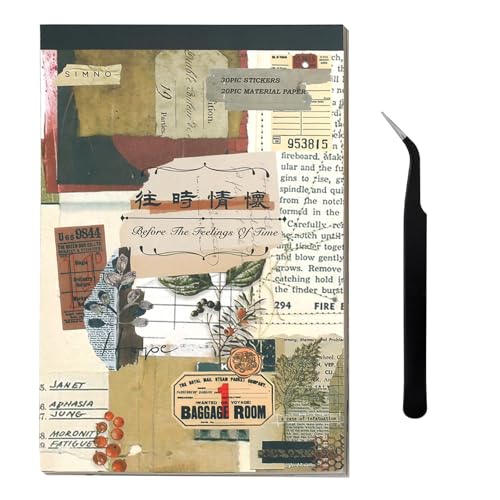CMBPNNGS 411 Stück Vintage Sticker Scrapbooking 50 Blatt PET/Papier Aufkleber für Journaling Stickers Aesthetic Book Supplies Dekoration CMBPNNGS 411 Stück Vintage Sticker Scrapbooking 50 Blatt PET/Papier Aufkleber für Journaling Stickers Aesthetic Book Supplies Dekoration von CMBPNNGS