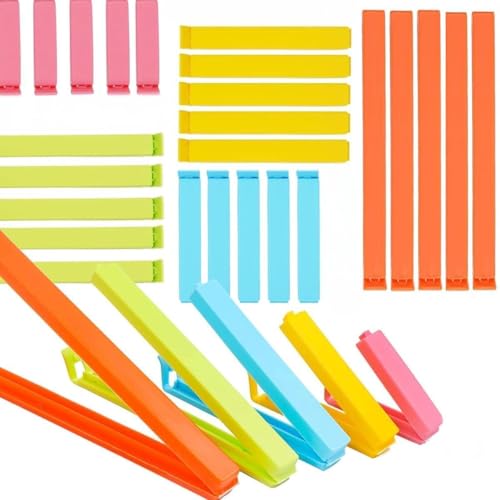 50 Stück Lebensmittelbeutel-Clips Set - Wiederverwendbare Kunststoff-Verschlussclips für Snacks, Sandwiches, Kaffee, Gefrierbeutel - Langlebige, einfach zu bedienende Frischhalte-Clips für 50 Stück Lebensmittelbeutel-Clips Set - Wiederverwendbare Kunststoff-Verschlussclips für Snacks, Sandwiches, Kaffee, Gefrierbeutel - Langlebige, einfach zu bedienende Frischhalte-Clips für von CMBXAQ