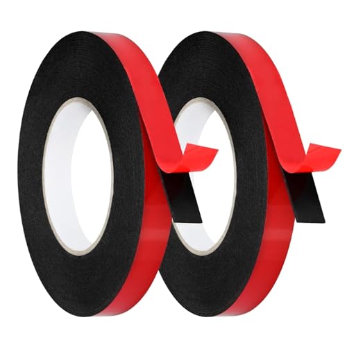 CMBXAQ 2 Stück Doppelseitiges Klebeband, 10m x 10mm & 10m x 15mm,Extra Stark Wasserdichtes Multifunktionales Montageklebeband klebestreifen, Wand und LED Streifen, Auto, Wohn und Außende von CMBXAQ