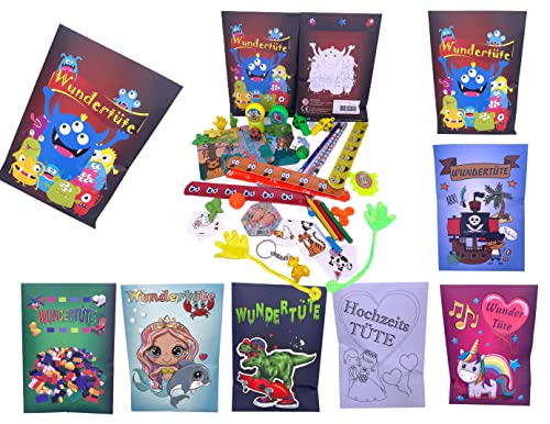 CMC imports 6 Stück Wundertüten Mitgebsel Gastgeschenk Monster give aways Kindergeburtstag/Geschenktüten Mädchen & Jungen gefüllt mit Spielzeug / 6 Motive zu Wahl (Monster) von CMC imports