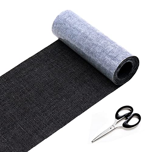 Flicken zum Aufbügeln Jeans,Premium Bügelflicken Jeans Schwarz,Jeansflicken Draufbügeln Innen,jeans flicken Hinterbügeln,Patches für Reparatur Jeans Kleidung von Kindern und Erwachsenen10.5x150 cm von CMJBUHR