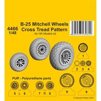 B-25 Mitchell Wheels/ Cross Tread Pattern [HKM] von CMK