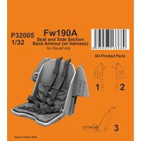 Fw190A - Seat and Side Section Back Armour (w/ harness) [Revell] von CMK