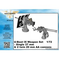 U-Boot IX Weapon Set - Single 37mm & 2 twin 20mm AA canons [Revell] von CMK