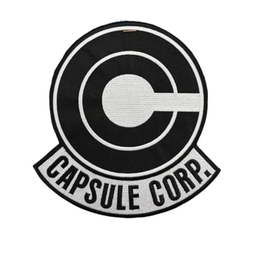 COMERCIAL MERCERA, Aufnäher Patches, Dragonball Z XL, Capsule Corp, Dragon Ball Kugel, Aufnäher ideal für die Rückseite von Jacken, oder Schultaschen, 100% Polyester, 18 Zm (Capsule Corp) von CMM COMERCIAL MERCERA