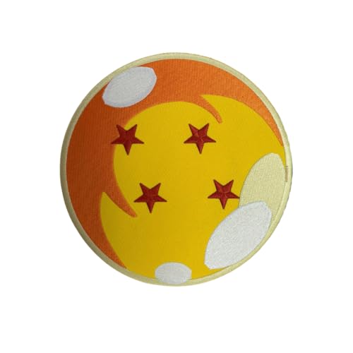 COMERCIAL MERCERA, Aufnäher Patches, Dragonball Z XL, Capsule Corp, Dragon Ball Kugel, Aufnäher ideal für die Rückseite von Jacken, oder Schultaschen, 100% Polyester, 18 Zm (Dragon Ball Kugel) von CMM COMERCIAL MERCERA