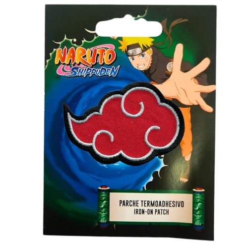 COMERCIAL MERCERA, Aufnäher Patches, Naruto, Aufnäher Ideal für Mützen, Jacken, T-Shirts oder Schultaschen, 100% Polyester (Gestickter, Akatsuki-Wolke) von CMM COMERCIAL MERCERA