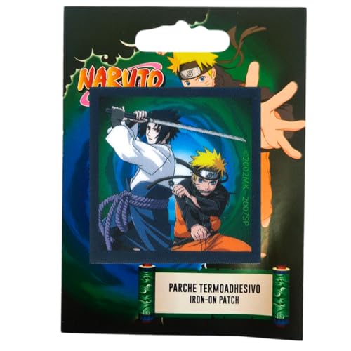 COMERCIAL MERCERA, Aufnäher Patches, Naruto, Aufnäher Ideal für Mützen, Jacken, T-Shirts oder Schultaschen, 100% Polyester (Bedruckter, Naruto und Sasuke) von CMM COMERCIAL MERCERA